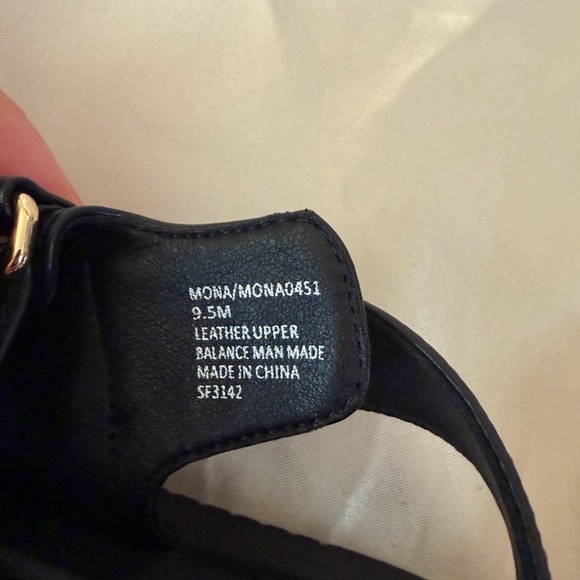 Steve Madden Black Sandals with Gold Accents - Picture 5 of 16